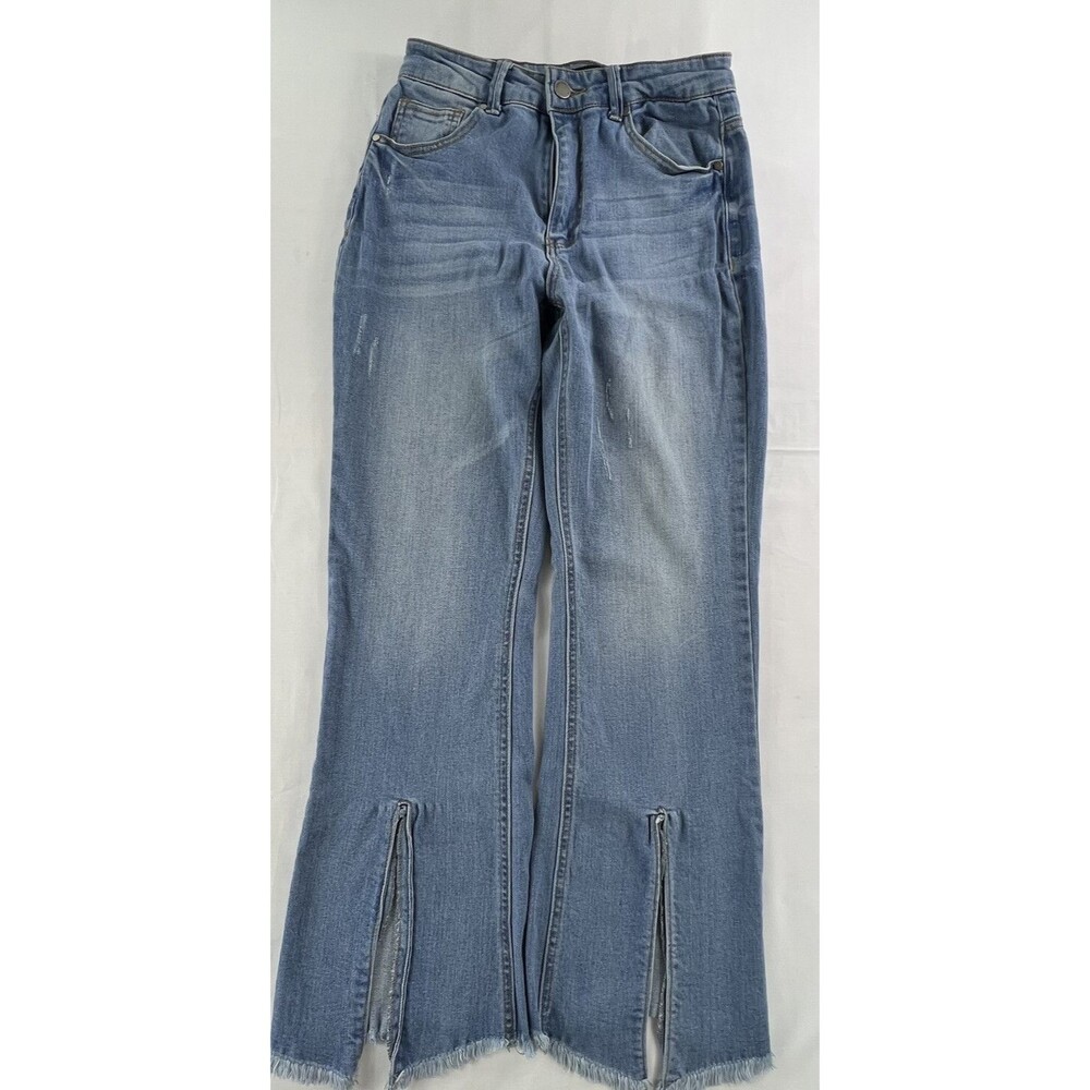 Black Label C EST 101 Juniors High Waist BootCut Light Blue Denim Size 7
